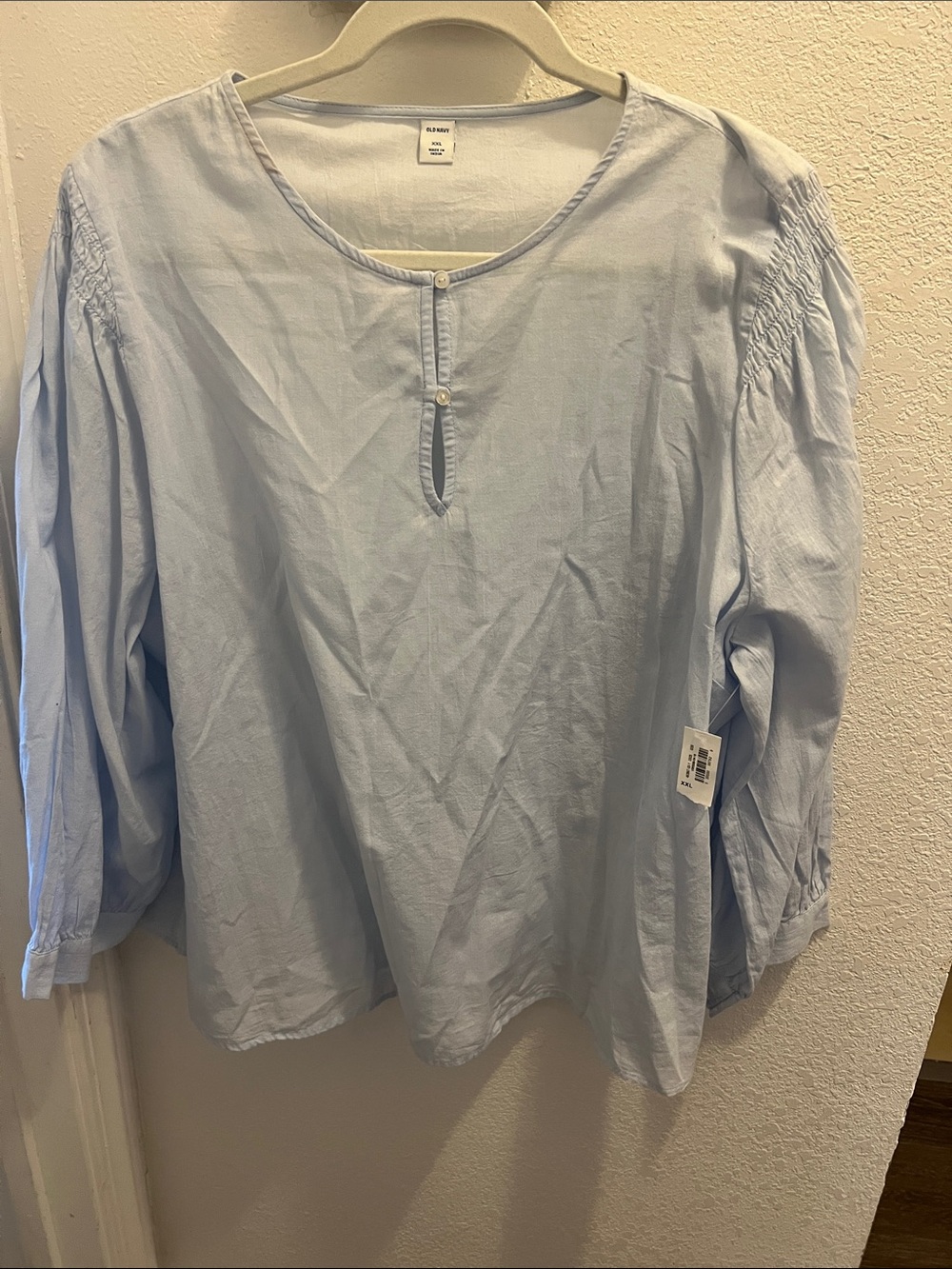 Old Navy Light Blue Women's Peasant Tunic Top